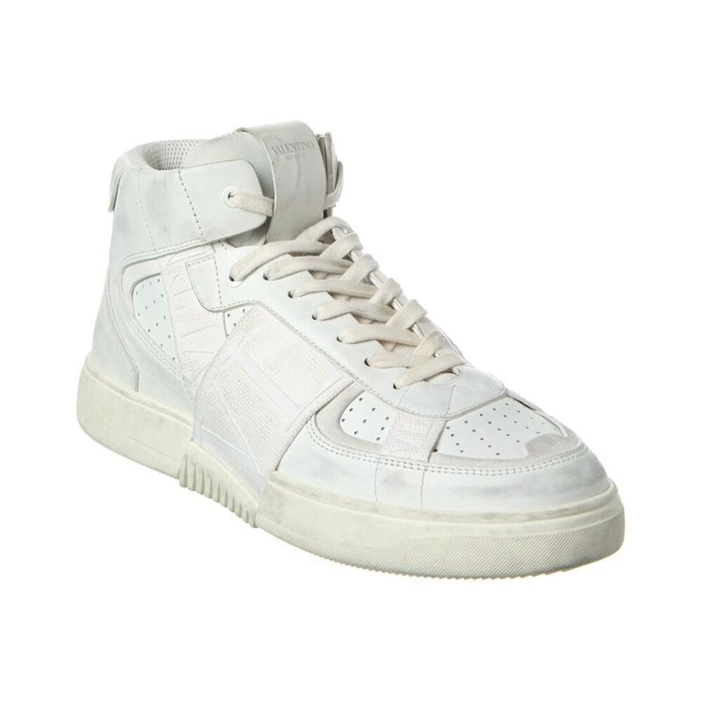 Valentino Vltn Leather High-Top Sneaker
